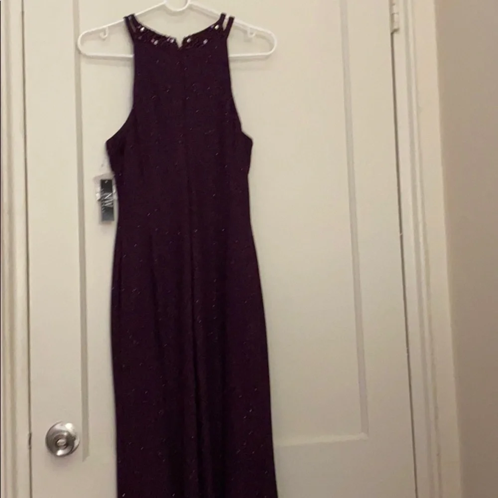 NWT Nightway mulberry shiny long gown size: 6